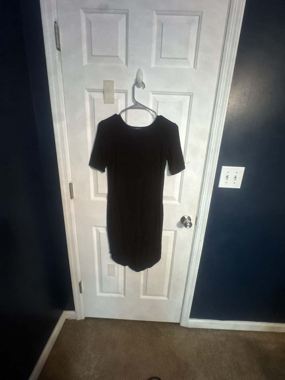 Derek Heart Black Short Sleeve T-Shirt Dress Size S